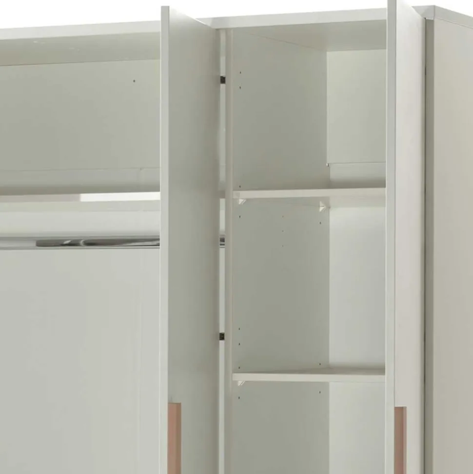 3-türiger Kleiderschrank in Weiß - Eldrus