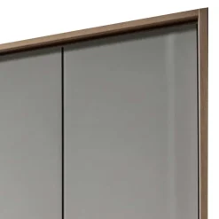 6-türiger Kleiderschrank in Beige Glas - Crascanu