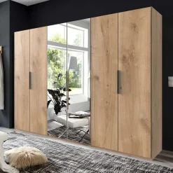 6-türiger Kleiderschrank in Plankeneiche - Dagidoyo