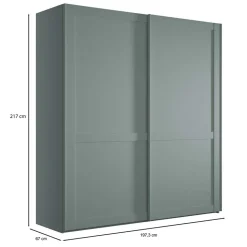 2-türiger Kleiderschrank mit Schwebetüren - modern - Rajavo