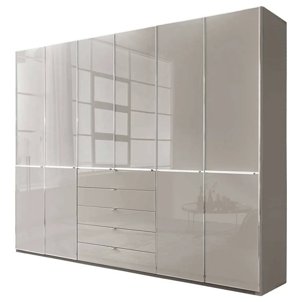 6-türiger Kleiderschrank mit fünf Schubladen - Nucina