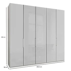 3-türiger Kleiderschrank mit Dreh- und Falttüren - Nujan