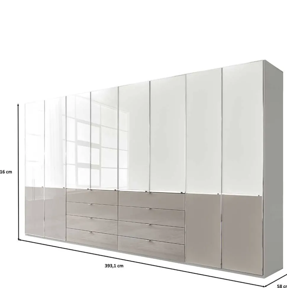 8-türiger Kleiderschrank mit acht Schubladen - Pascan