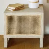 1-türiger Nachtschrank mit Rattan Wiener Geflecht - Bertino