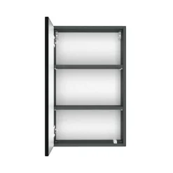 1-türiger Oberschrank fürs Bad in Dunkelgrau - Noricas