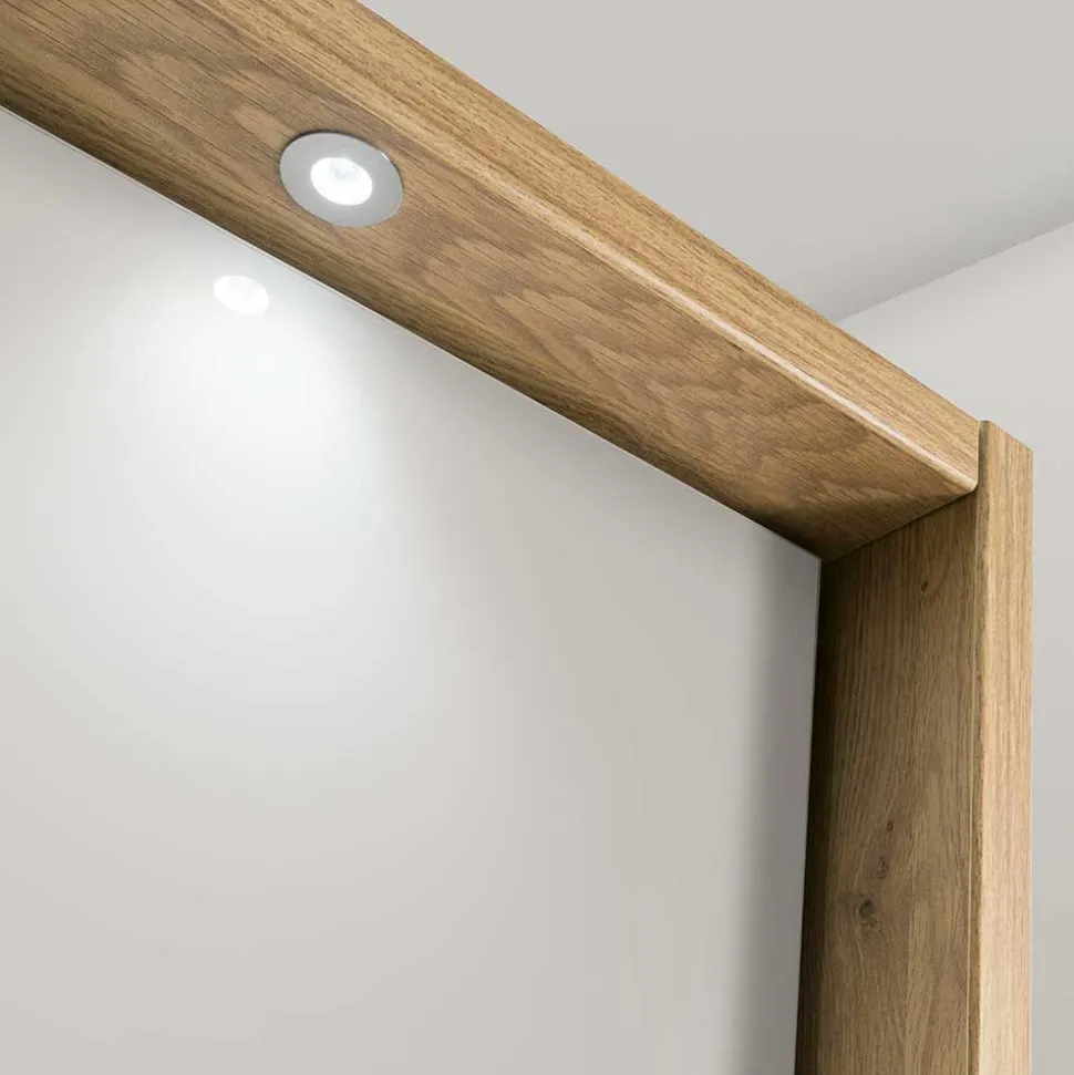 6-türiger Schlafraum Kleiderschrank in Glas Beige - Emdsiva I