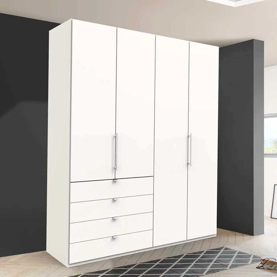 2-türiger Schlafzimmer Falttürenschrank in Weiß - Donpiave