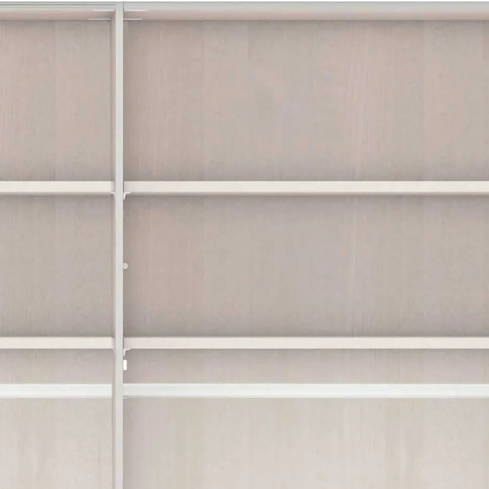 6-türiger Schlafzimmer Kleiderschrank in Hellgrau - Ridonna