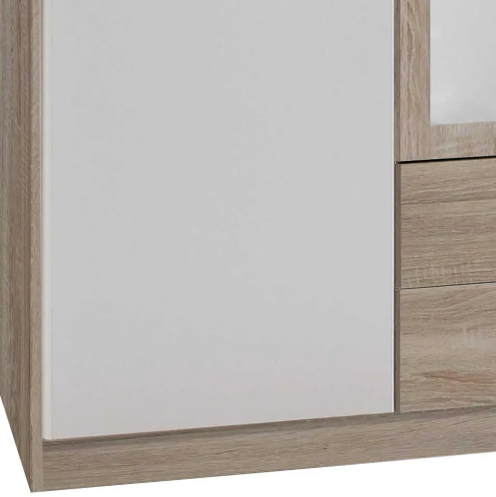 3-türiger Schlafzimmer Schrank mit 2 Schubladen - Purista