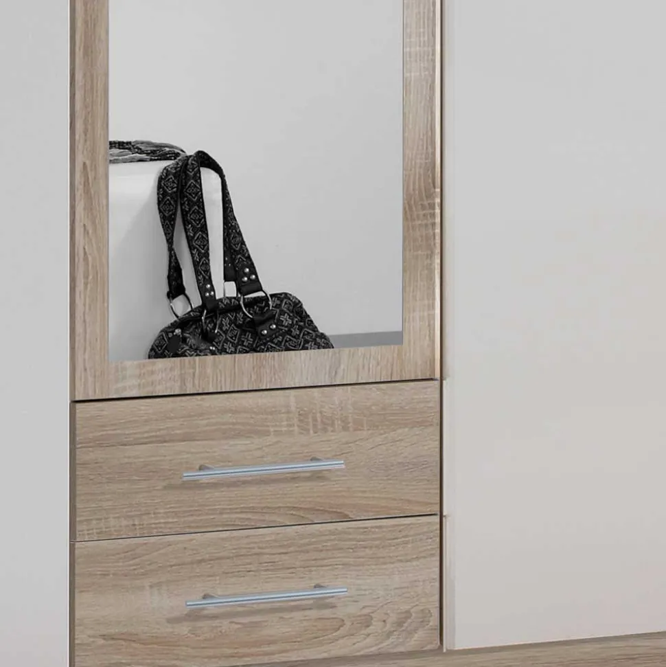 3-türiger Schlafzimmer Schrank mit 2 Schubladen - Purista