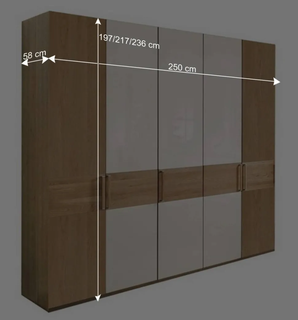 5-türiger Schlafzimmer Schrank mit fünf Türen - Emdsiva IV