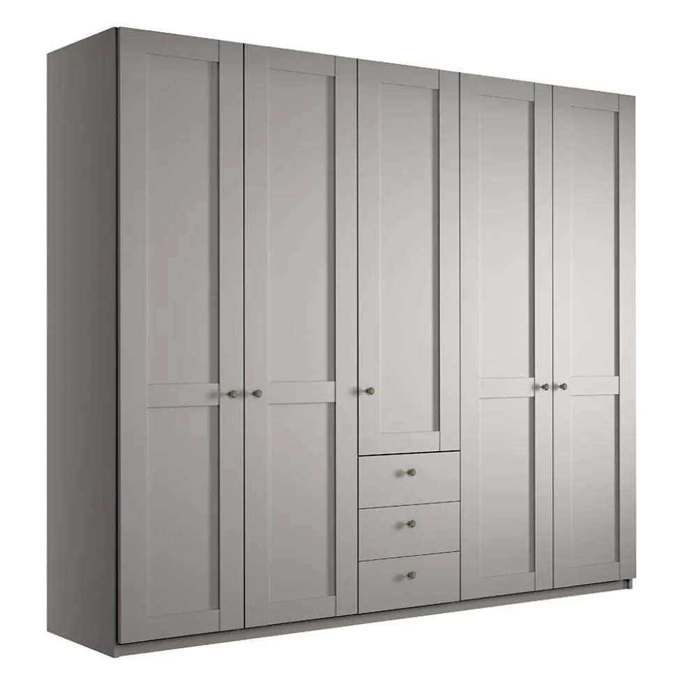 5-türiger Schlafzimmer-Schrank in Hellgrau - Ridonna