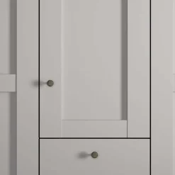 5-türiger Schlafzimmer-Schrank in Hellgrau - Ridonna