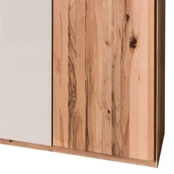 6-türiger Schlafzimmerschrank in Kernbuche & Beige - Krofun