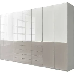 7-türiger Schlafzimmerschrank zweifarbig - Pascan