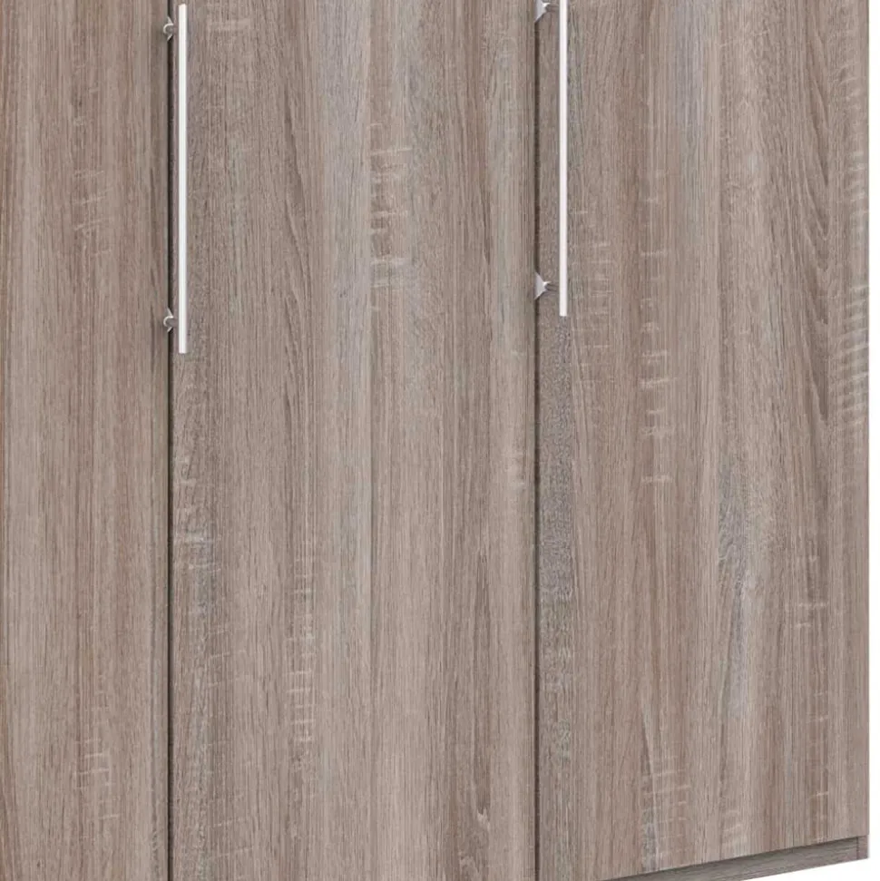 2-türiger Schlafzimmerschrank in dunkler Holzoptik - Crenba