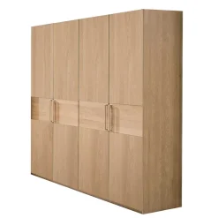4-türiger Schrank fürs Schlafzimmer in Eichefarben - Emdsiva