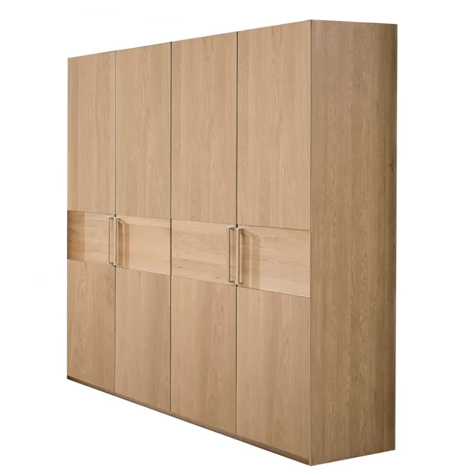 4-türiger Schrank fürs Schlafzimmer in Eichefarben - Emdsiva