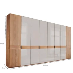8-türiger Schrank in Erle teilmassiv - Dilacco