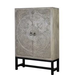 2-türiger Schrank in Grey Wash Holz - Liberatos