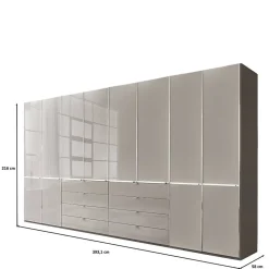 8-türiger Schrank mit acht Schubladen - Nucina