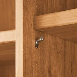 6-türiger Schrank mit Glas Dunkelbraun - Hung
