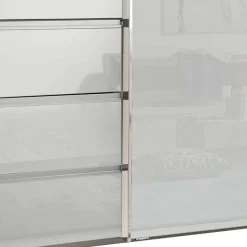 4-türiger Schwebetürenschrank in Weiß - Highlamp