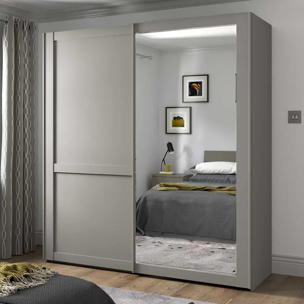 2-türiger Schwebetüren-Schrank mit Spiegel - Ridonna