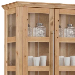 6-türiger Vitrinenschrank aus Kiefer massiv - Noellisa