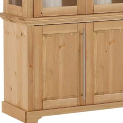 6-türiger Vitrinenschrank aus Kiefer massiv - Noellisa