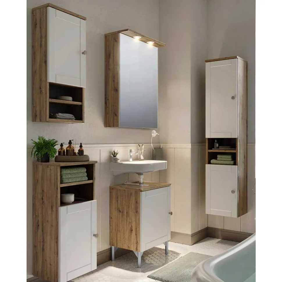 1-türiger Waschbeckenunterschrank im Landhausstil - Traciana