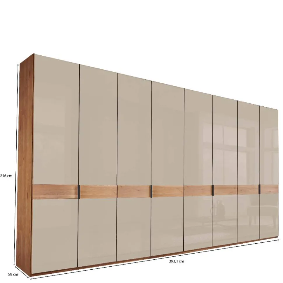 8-türiger XXL-Kleiderschrank in Erle - Angelina