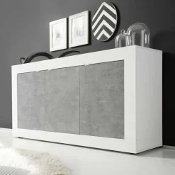 3-türiges Design-Sideboard in Beton Dekor - Narandu