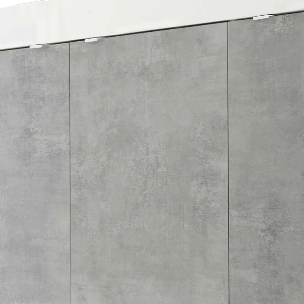 3-türiges Design-Sideboard in Beton Dekor - Narandu
