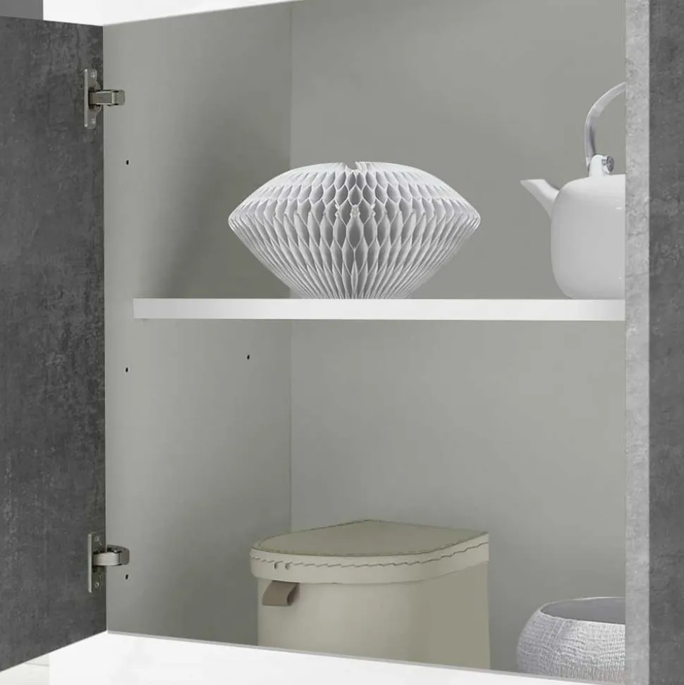 3-türiges Design-Sideboard in Beton Dekor - Narandu