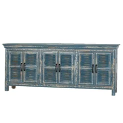 6-türiges Sideboard in Blau - Enrossino