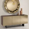 3-türiges Sideboard mit Spiegel Front Bronze - Imarena