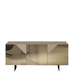 3-türiges Sideboard mit Spiegelglas in Bronze - Razepta