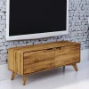 2-türiges TV Lowboard aus Holz Wildeiche - Eavy I