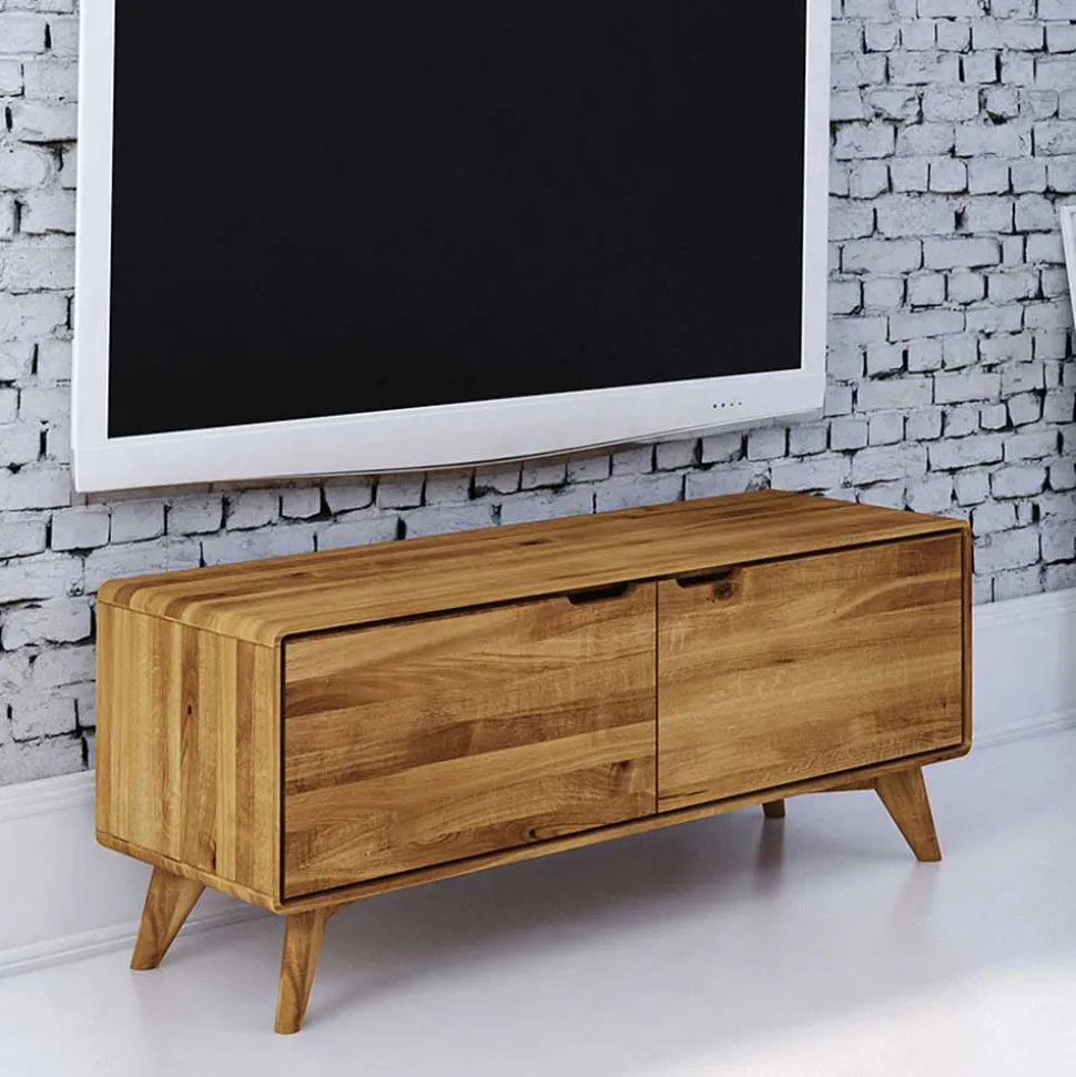 2-türiges TV Lowboard aus Holz Wildeiche - Eavy I