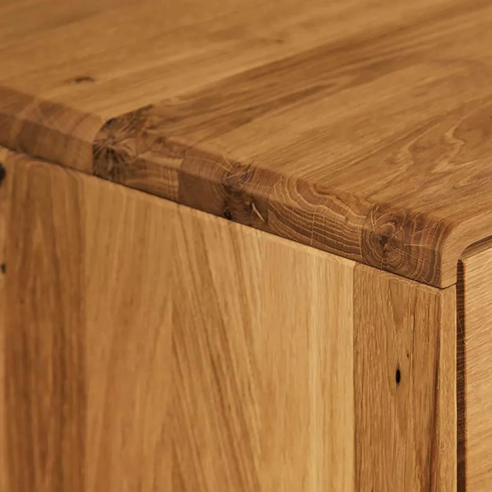 2-türiges TV Lowboard aus Holz Wildeiche - Eavy I