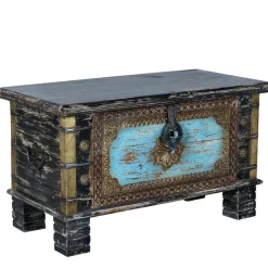 Truhe in Schwarz Blau Bronze - Branle