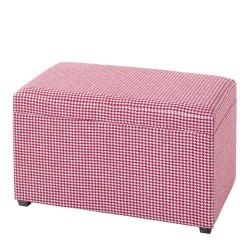 Truhe mit Hahnentritt Muster in Rot Weiß - Chetna