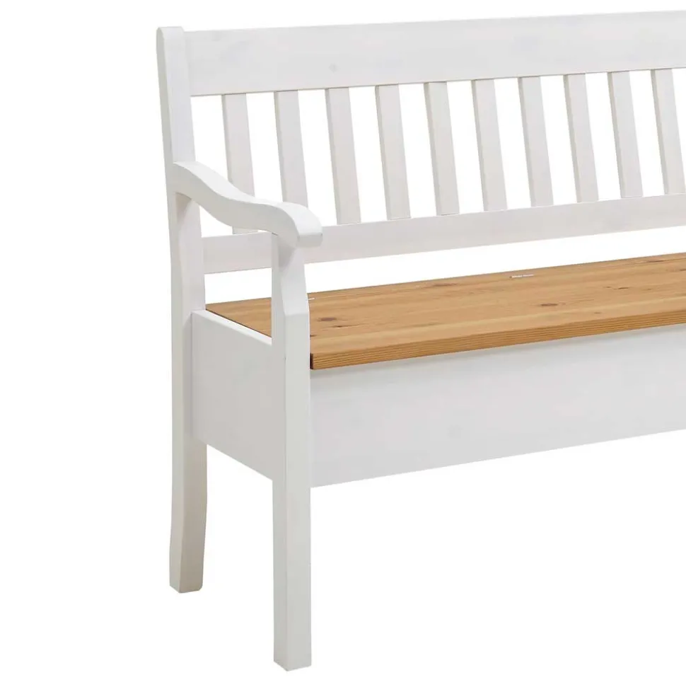 Truhenbank Molzau in Weiß