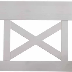 Truhenbank Yoan in Grau Weiß