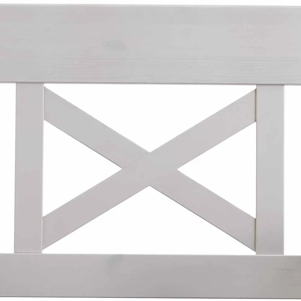 Truhenbank Yoan in Grau Weiß