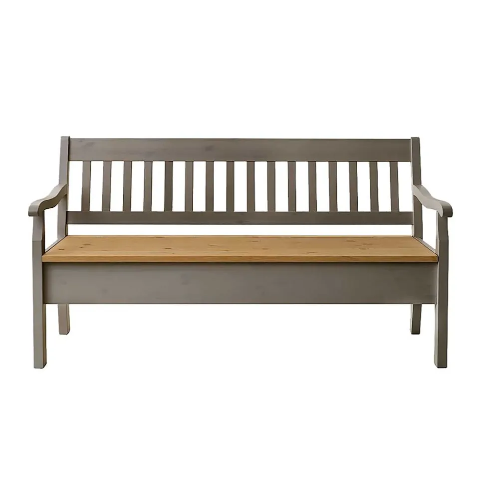 Truhenbank Ziamora in Grau