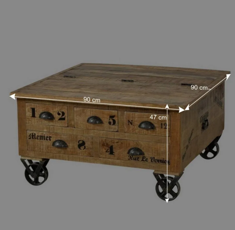 Truhen-Couchtisch Indri aus Mango Massivholz