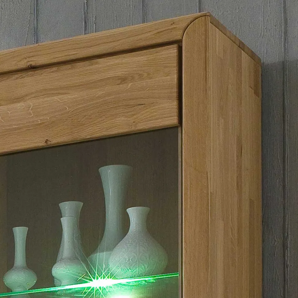 TV Anbauwand Croconia aus Wildeiche Massivholz (vierteilig)