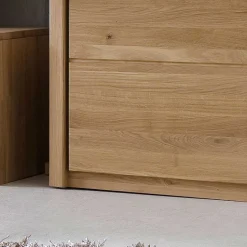 TV Anbauwand Croconia aus Wildeiche Massivholz (vierteilig)